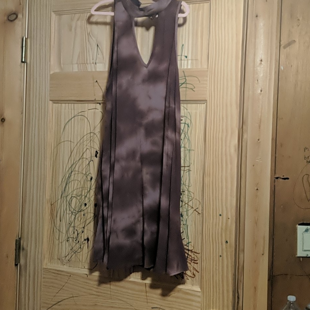 Purple tie dye dress